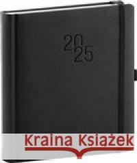 Denní diář Diamante 2025, černý  8595689346799 Presco Group - książka