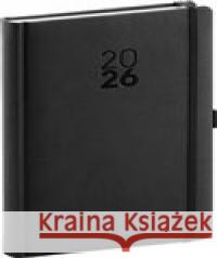 Denní diář Diamante 2026, černý  8595689358495 Presco Group - książka