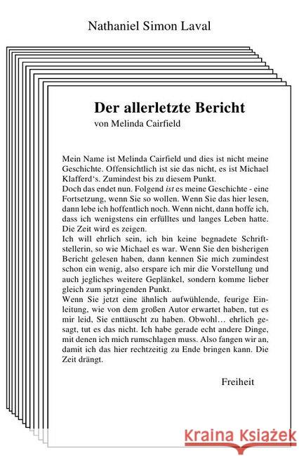 Der allerletzte Bericht Laval, Nathaniel Simon 9783748556428 epubli - książka