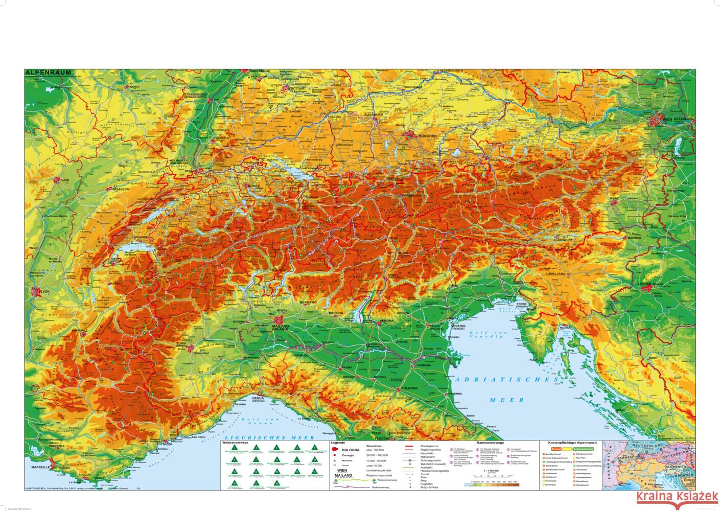 Der Alpenraum mit Weitwander- und Radfernwegen Stiefel, Heinrich 4027871900235 Stiefel - książka