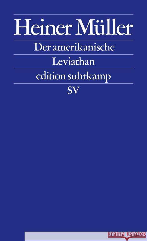 Der amerikanische Leviathan Müller, Heiner 9783518127568 Suhrkamp - książka