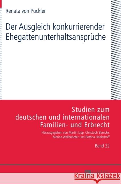 Der Ausgleich Konkurrierender Ehegattenunterhaltsansprueche Benicke, Christoph 9783631653463 Peter Lang Gmbh, Internationaler Verlag Der W - książka