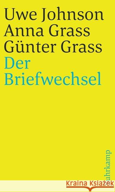 Der Briefwechsel Johnson, Uwe, Grass, Anna, Grass, Günter 9783518241684 Suhrkamp - książka