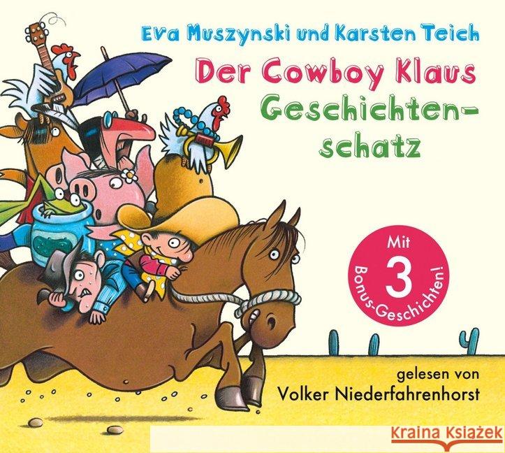 Der Cowboy Klaus Geschichtenschatz, 2 Audio-CDs : Alle 12 Abenteuer, Lesung. Ungekürzte Ausgabe Muszynski, Eva; Teich, Karsten 9783839849057 Argon Sauerländer Audio - książka