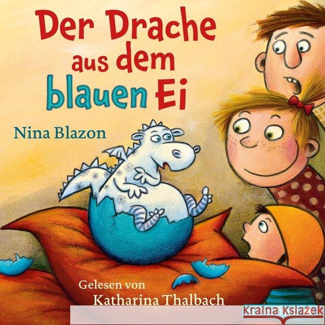 Der Drache aus dem blauen Ei, 2 Audio-CDs Blazon, Nina 9783867426985 Silberfisch - książka