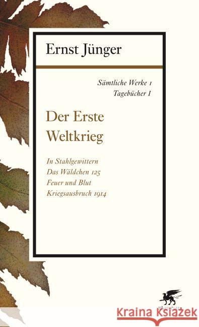 Der Erste Weltkrieg Jünger, Ernst 9783608963014 Klett-Cotta - książka