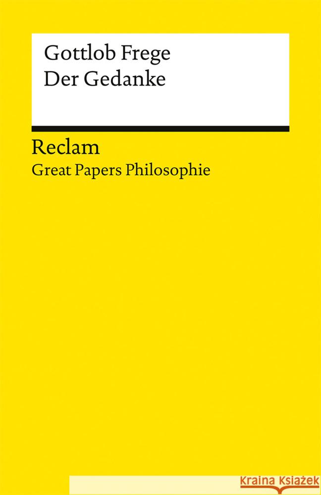 Der Gedanke Frege, Gottlob 9783150145654 Reclam, Ditzingen - książka