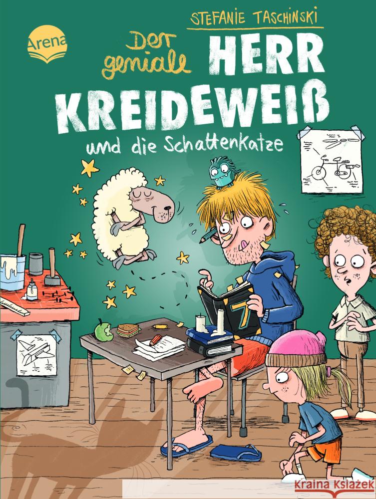 Der geniale Herr Kreideweiß (2). Der geniale Herr Kreideweiß und die Schattenkatze Taschinski, Stefanie 9783401606736 Arena - książka