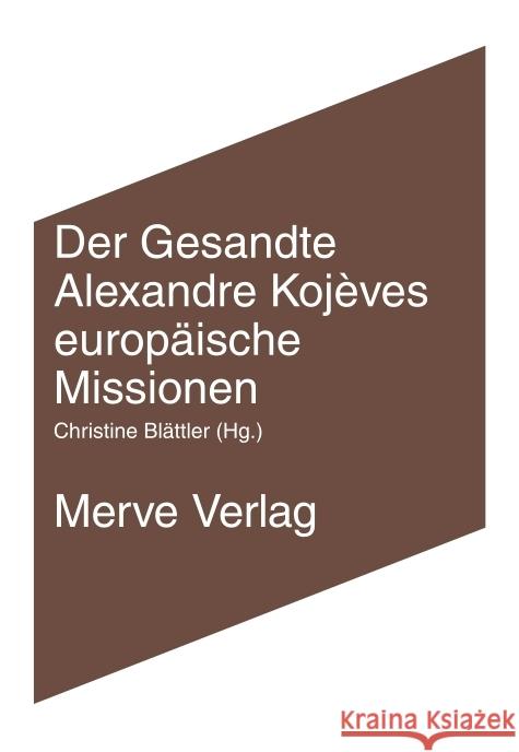 Der Gesandte Blättler, Christine, Scholz, Danilo, Filoni, Marco 9783883963457 Merve - książka