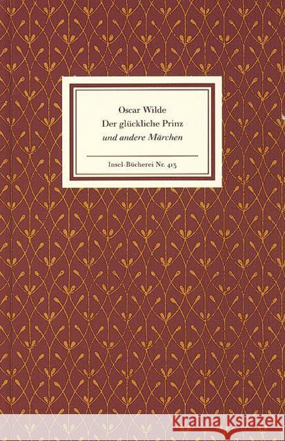 Der glückliche Prinz und andere Märchen Wilde, Oscar Vogeler, Heinrich  9783458084136 Insel, Frankfurt - książka