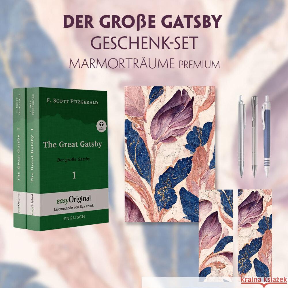Der Große Gatsby Geschenkset - 2 Bücher (mit Audio-Online) + Marmorträume Schreibset Premium, m. 1 Beilage, m. 1 Buch Fitzgerald, F. Scott 9783991128199 EasyOriginal - książka