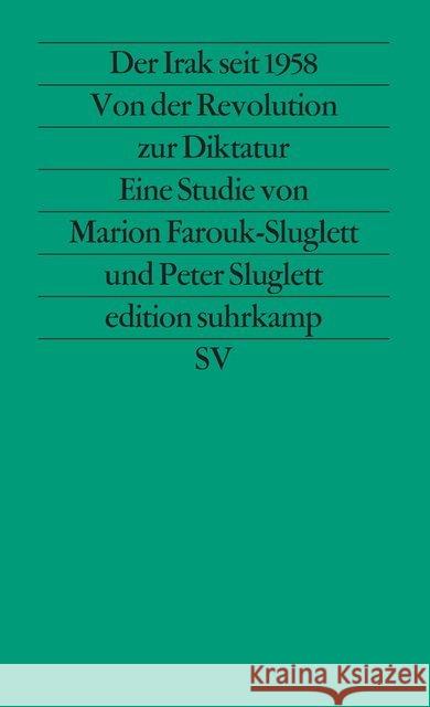 Der Irak seit 1958 Sluglett, Peter, Farouk-Sluglett, Marion 9783518116616 Suhrkamp - książka