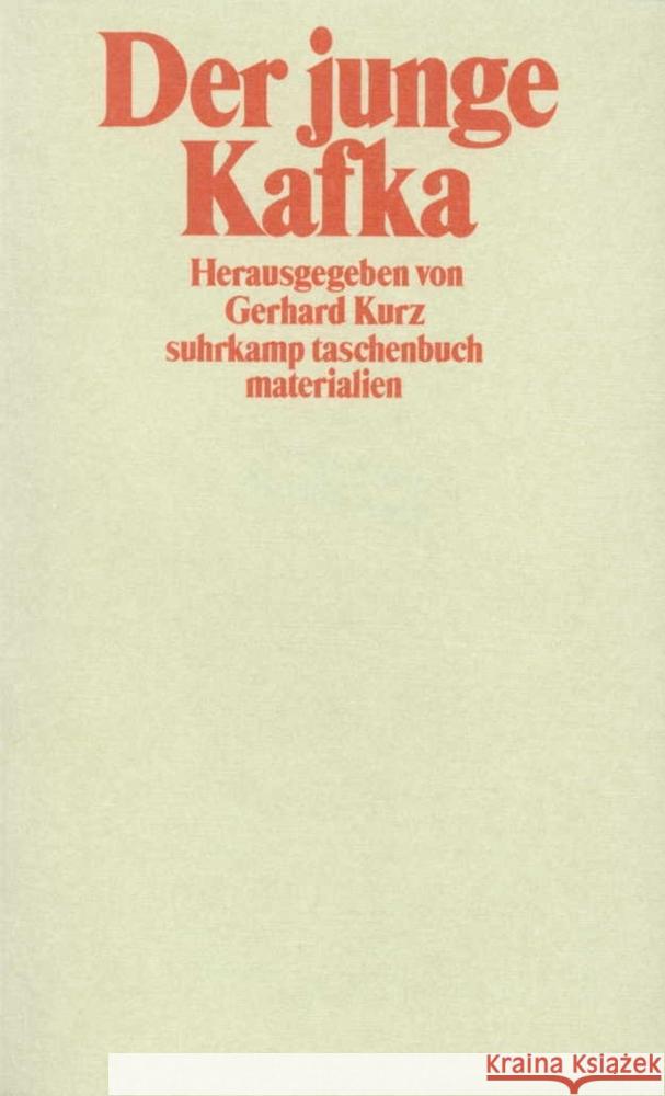 Der junge Kafka  9783518385357 Suhrkamp Verlag - książka