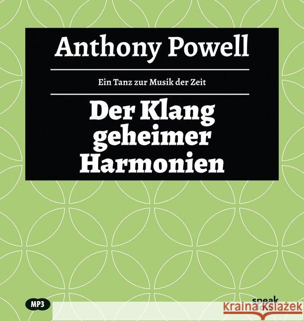 Der Klang geheimer Harmonien, Audio-CD, MP3 Powell, Anthony 9783940018953 speak low - książka