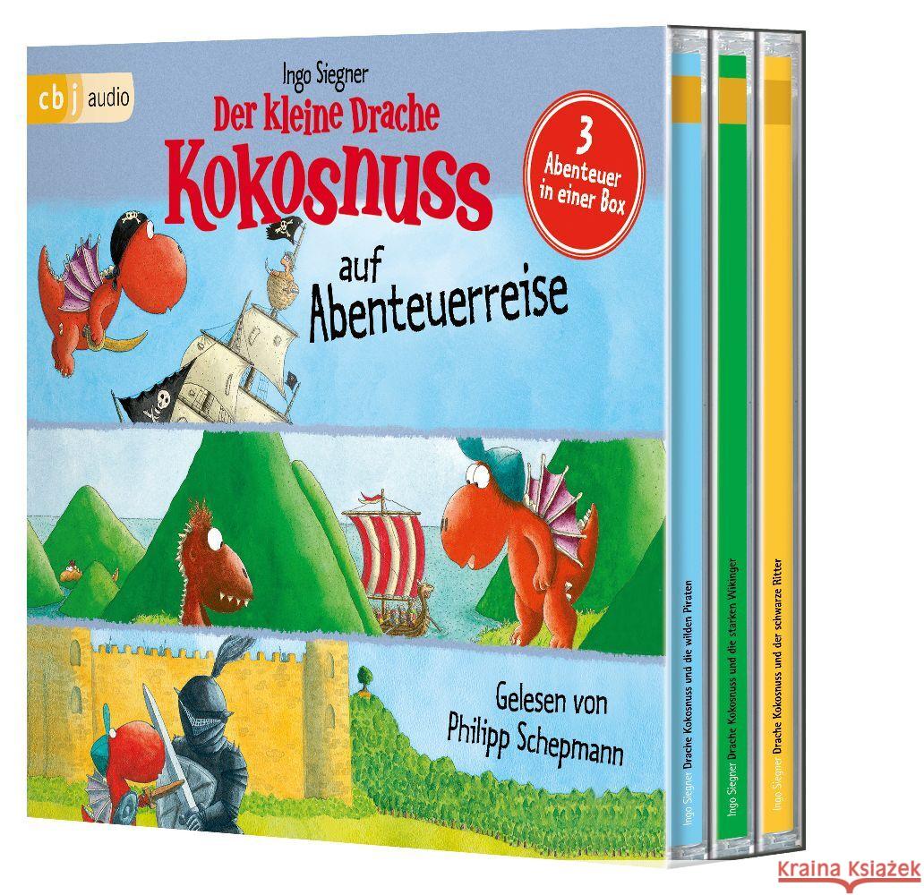 Der kleine Drache Kokosnuss auf Abenteuerreise, 3 Audio-CD Siegner, Ingo 9783837166941 Random House Audio - książka