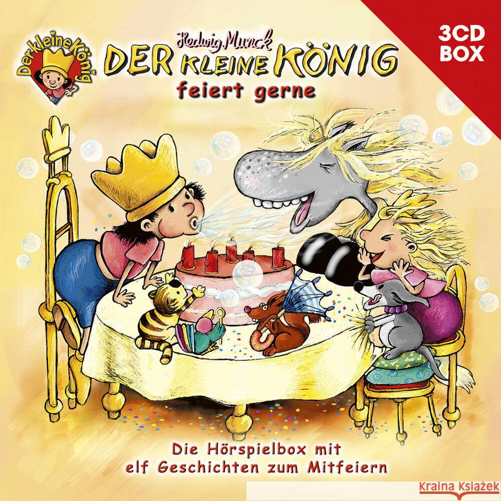 Der kleine König - 3-CD Hörspielbox - feiert gerne. Vol.2, 3 Audio-CD  0602445414048 Karussell - książka