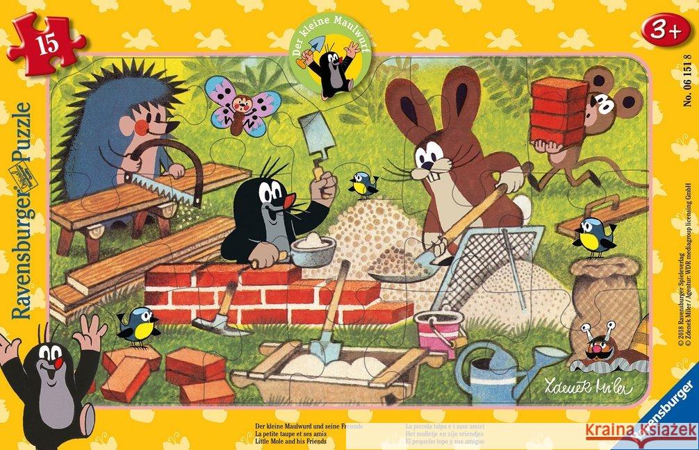 Der kleine Maulwurf und seine Freunde (Kinderpuzzle)  4005556061518 Ravensburger Verlag - książka