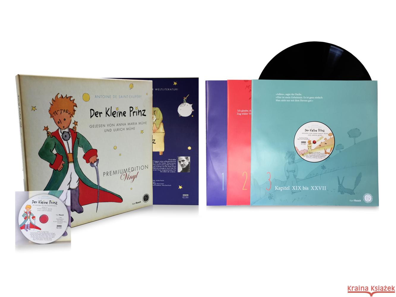 Der kleine Prinz - Premiumedition Vinyl, 3 Schallplatten + 1 Audio-CD Saint-Exupèry, Antoine de 9783959953351 ZYX Music - książka