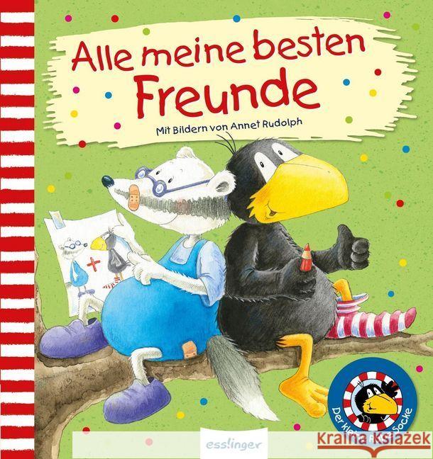 Der kleine Rabe Socke - Alle meine besten Freunde  9783480232857 Esslinger Verlag Schreiber - książka