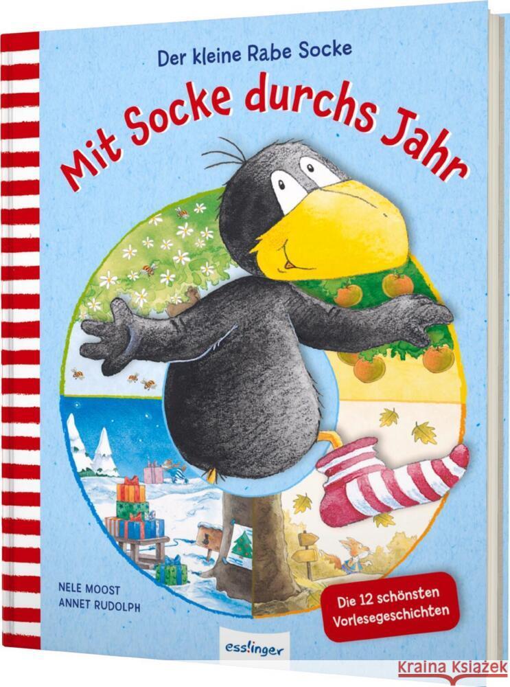 Der kleine Rabe Socke: Mit Socke durchs Jahr Moost, Nele 9783480239689 Esslinger in der Thienemann-Esslinger Verlag  - książka