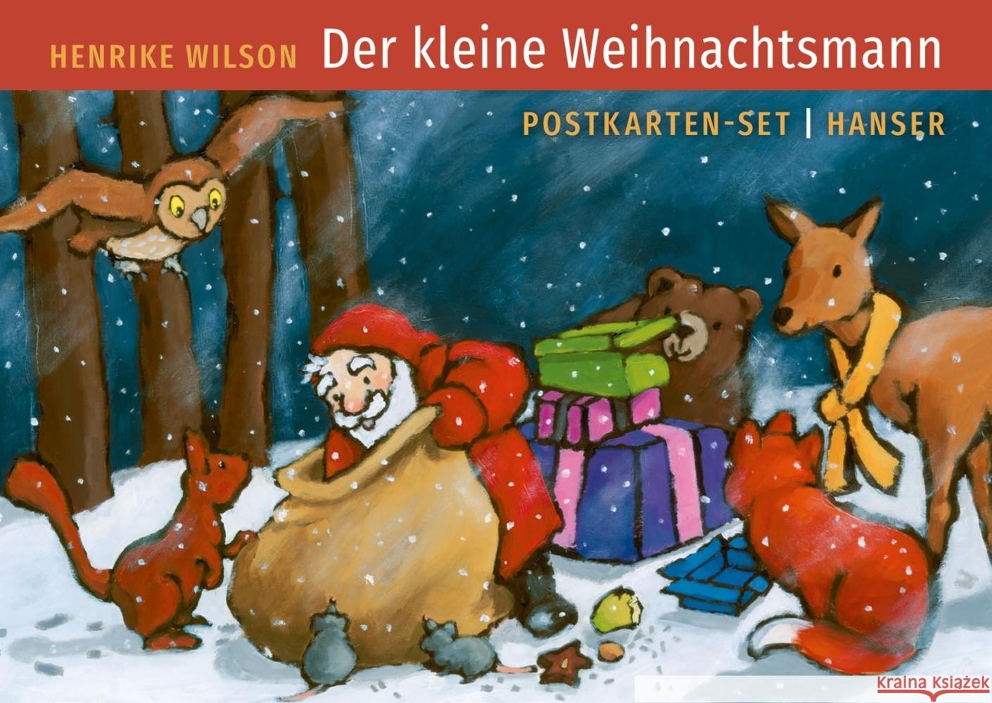 Der kleine Weihnachtsmann Postkarten-Set Wilson, Henrike 9783446278400 Hanser - książka