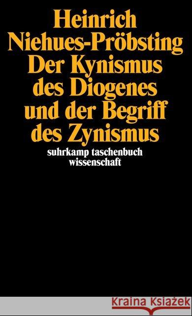 Der Kynismus des Diogenes und der Begriff des Zynismus Niehues-Pröbsting, Heinrich 9783518283134 Suhrkamp - książka