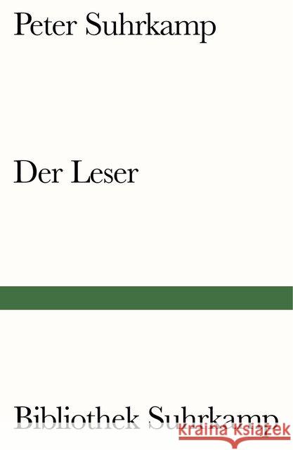 Der Leser Suhrkamp, Peter 9783518241349 Suhrkamp - książka