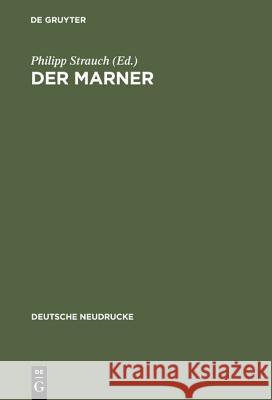 Der Marner  9783110002546 De Gruyter - książka