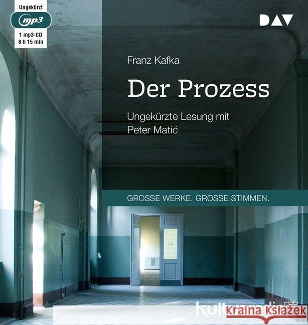 Der Prozess, 1 MP3-CD : Ungekürzte Lesung mit Peter Matic (1 mp3-CD), Lesung Kafka, Franz 9783742402141 Der Audio Verlag, DAV - książka