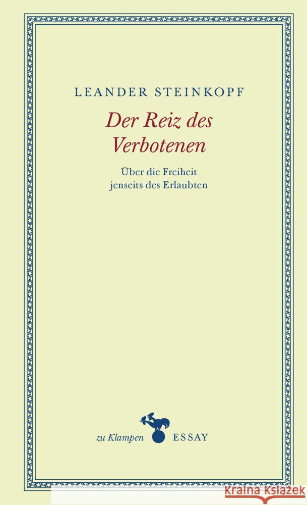 Der Reiz des Verbotenen Steinkopf, Leander 9783987370281 zu Klampen Verlag - książka