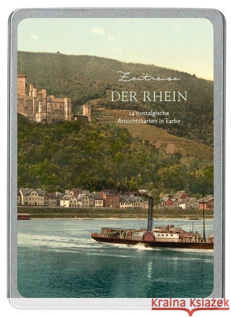 Der Rhein : 14 nostalgische Ansichtskarten in Farbe  4251517502907 Paper Moon - książka