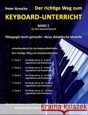 Der richtige Weg zum Keyboard-Unterricht - Band 2: Neue didaktische Modelle für den Sekundarbereich - Unterrichtsbegleitendes Lehrerhandbuch für die K Grosche, Peter 9783842375451 Books on Demand - książka