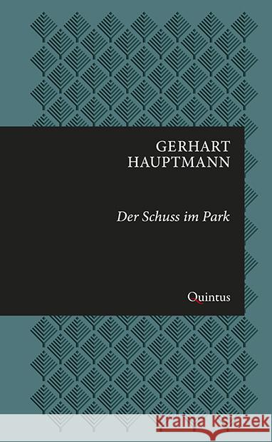 Der Schuss im Park Hauptmann, Gerhart 9783969820414 Quintus-Verlag - książka