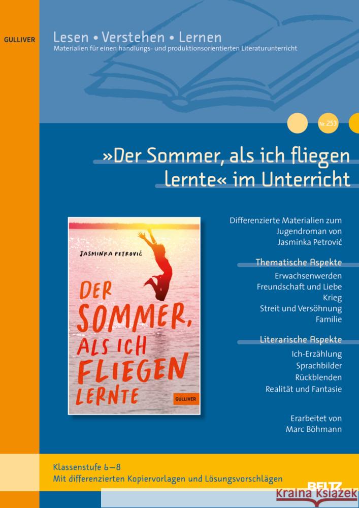 »Der Sommer, als ich fliegen lernte« im Unterricht Böhmann, Marc 9783407824615 Beltz - książka