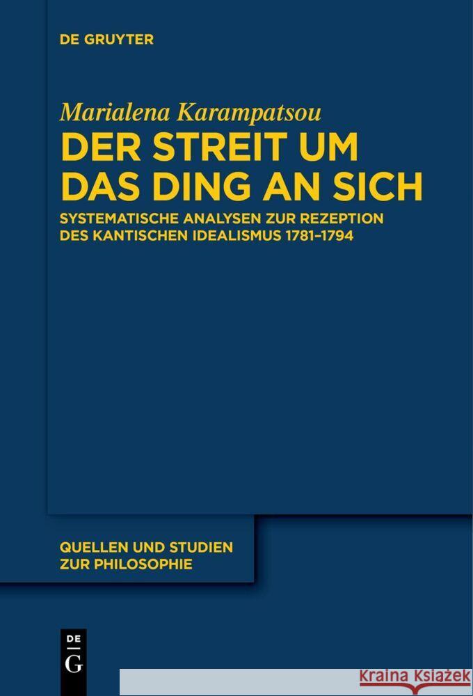 Der Streit um das Ding an sich Marialena Karampatsou 9783111620510 de Gruyter - książka