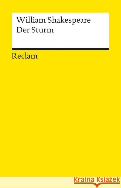 Der Sturm : Zauberlustspiel in 5 Aufzügen Shakespeare, William   9783150000465 Reclam, Ditzingen - książka