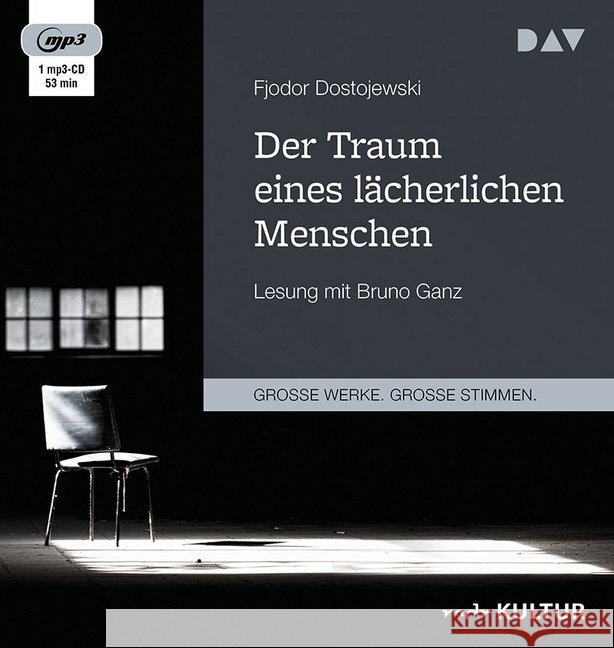Der Traum eines lächerlichen Menschen, 1 MP3-CD : Ungekürzte Lesung mit Bruno Ganz (1 mp3-CD), Lesung. MP3 Format Dostojewskij, Fjodor M. 9783742409195 Der Audio Verlag, DAV - książka