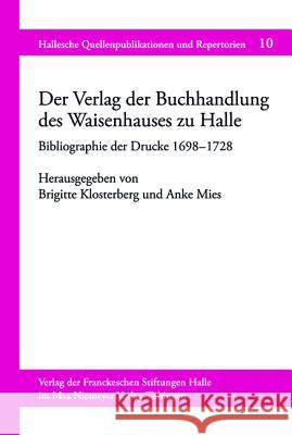 Der Verlag der Buchhandlung des Waisenhauses zu Halle No Contributor 9783484841109 de Gruyter - książka