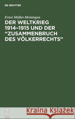 Der Weltkrieg 1914-1915 und der 