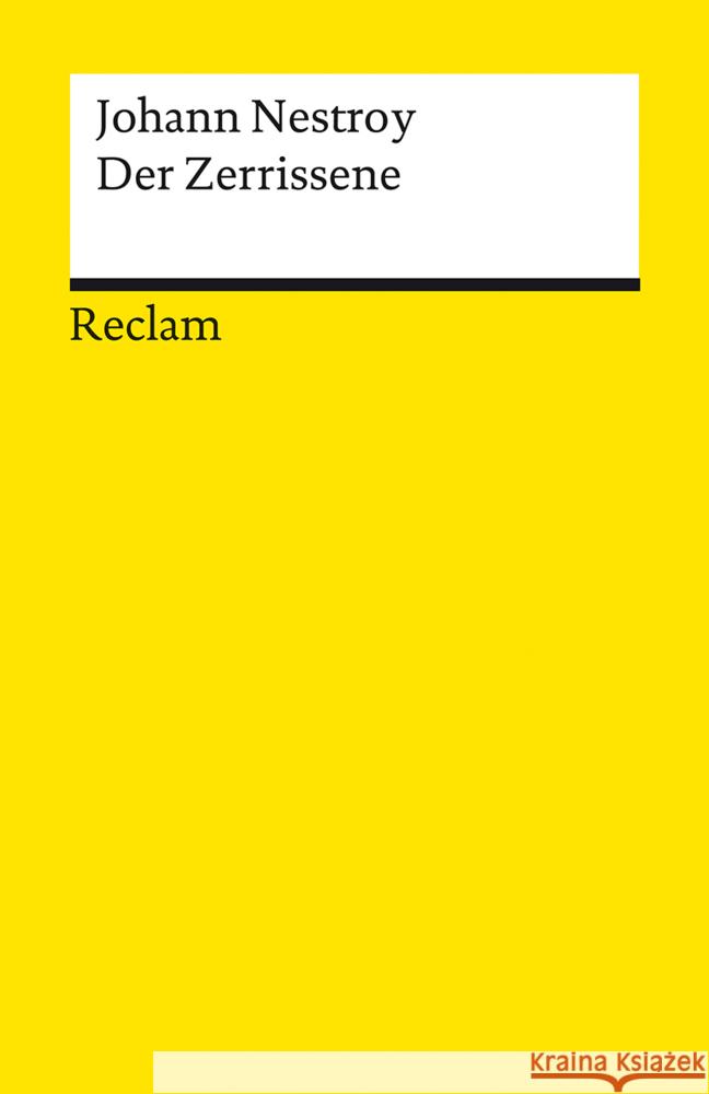 Der Zerrissene Nestroy, Johann 9783150140741 Reclam, Ditzingen - książka