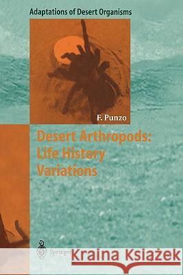 Desert Arthropods: Life History Variations Fred Punzo 9783642085321 Springer - książka