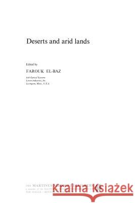 Deserts and Arid Lands El-Baz, F. 9789400960824 Springer - książka