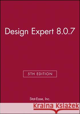 Design Expert 8.0.7 Stat-Ease Inc 9781118381083 John Wiley & Sons - książka