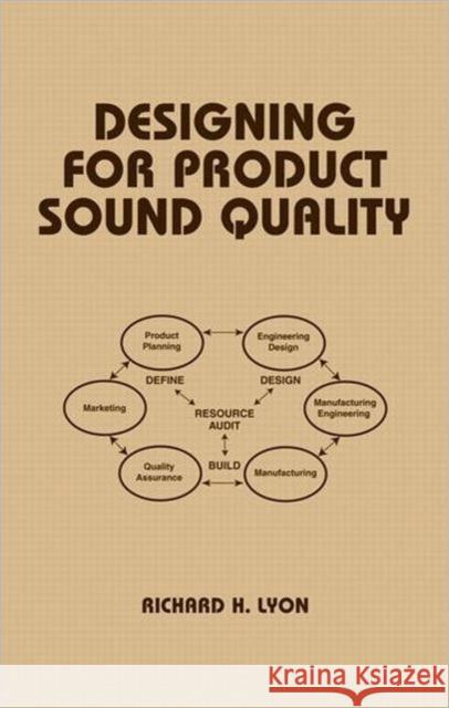 Designing for Product Sound Quality Richard H. Lyon Lyon Lyon 9780824704001 CRC - książka