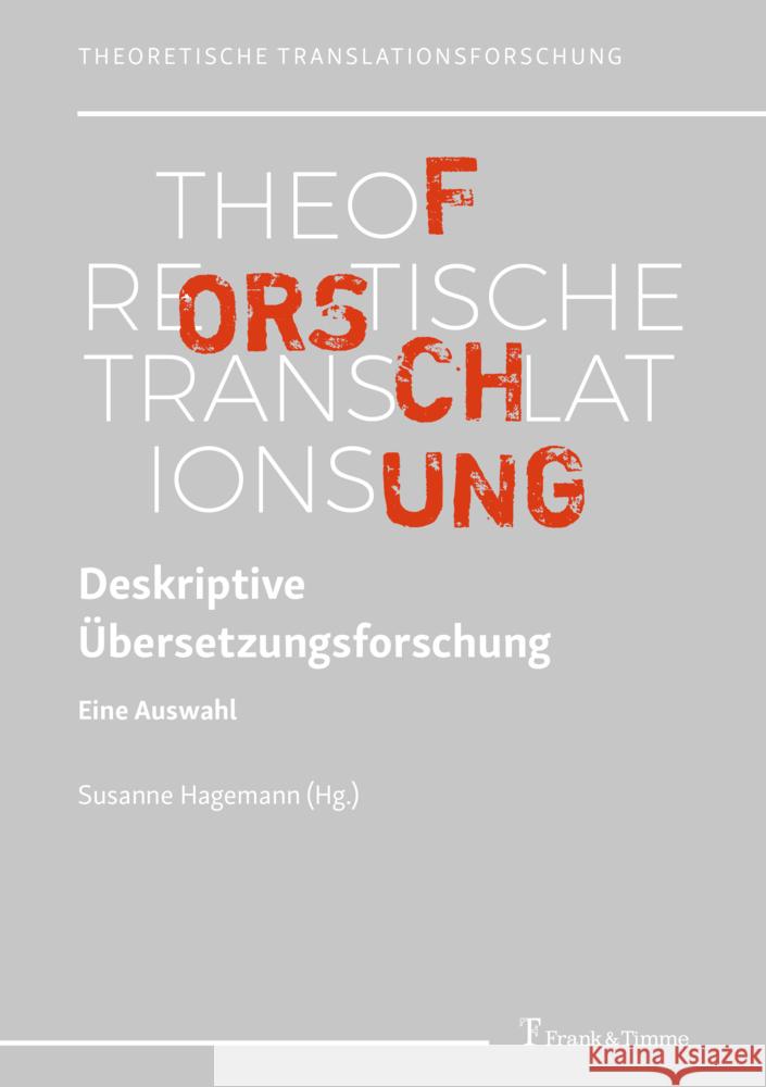 Deskriptive Übersetzungsforschung Hagemann, Susanne 9783732907137 Frank und Timme GmbH - książka