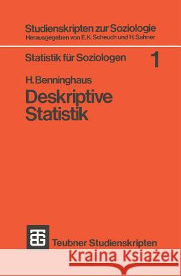 Deskriptive Statistik Hans Benninghaus   9783519001348 Springer - książka