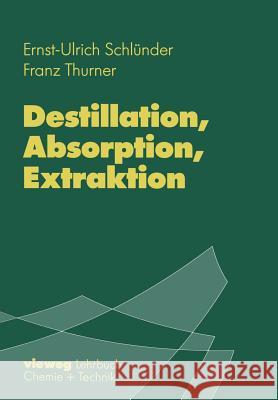 Destillation, Absorption, Extraktion Ernst-Ulrich Schla1/4nder Franz Thurner 9783540670605 Springer - książka