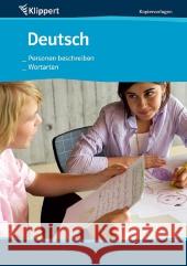 Deutsch 5/6, Personen beschreiben/Wortarten, Kopiervorlagen  9783403090946 Klett - książka