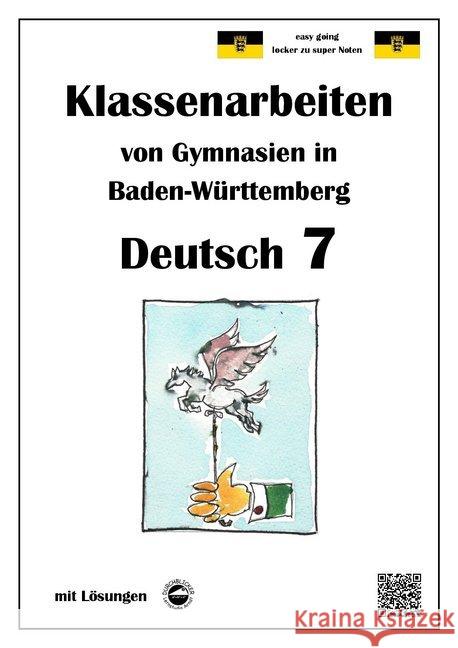 Deutsch 7 , Klassenarbeiten von Gymnasien in Baden-Württemberg mit Lösungen Arndt, Monika 9783946141228 Durchblicker Verlag - książka