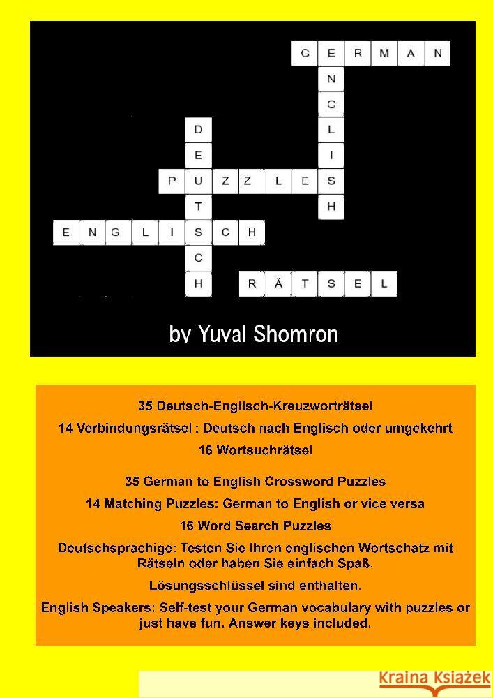 Deutsch Englisch Rätsel Shomron, Yuval 9783347809741 tredition - książka